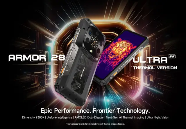 ULEFONE smartphone Armor 28 Ultra Thermal, 6.67" & 1.04, 16/1TB, 5G, 10600mAh, IP68/IP69K, μαύρο 2