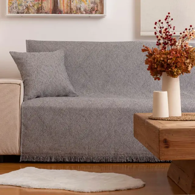 Ριχτάρι Σενίλ Τριθέσιο Bari Borea Home Textiles - Μπορντό - 180 x 300 cm 2
