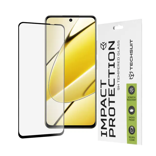 Techsuit - Full Glue Glass - Realme 11 5G - Black