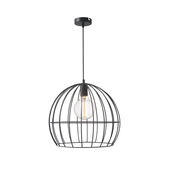 AcaLight Offer NETTO ΦΩΤΙΣΤΙΚΟ ΚΡΕΜΑΣΤΟ ΜΑΥΡΟ ΜΑΤ ΜΕΤΑΛΛΙΚΟ ΣΥΜΒΑΤΟ 1ΧΕ27 IP20 Φ400Χ350mm