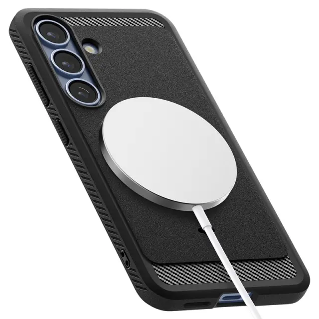 Spigen Rugged Armor MagSafe, matte black - Samsung Galaxy S25+ 3