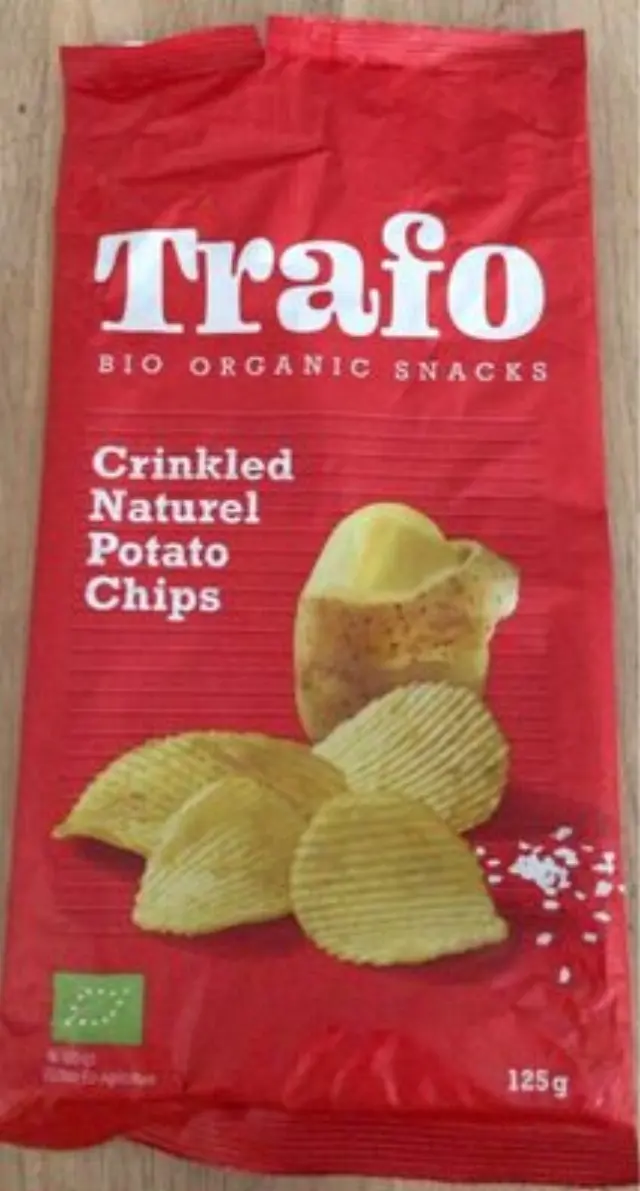 Trafo Organic Crinkled Natural Potato Chips Τσιπς Κυματιστά με Αλάτι, 125gr