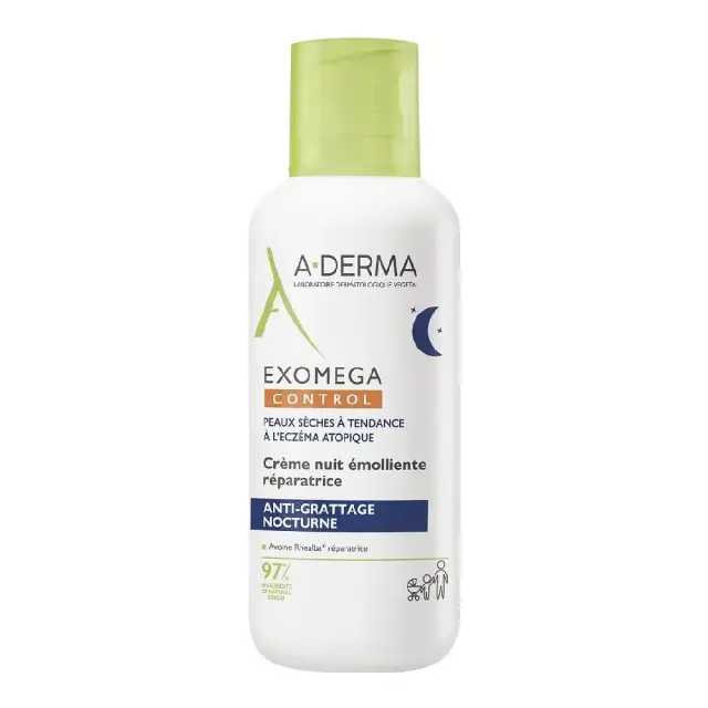 A-Derma Exomega Control Repairing Emollient Night Cream Επανορθωτική Μαλακτική Κρέμα Νυκτός, 400ml