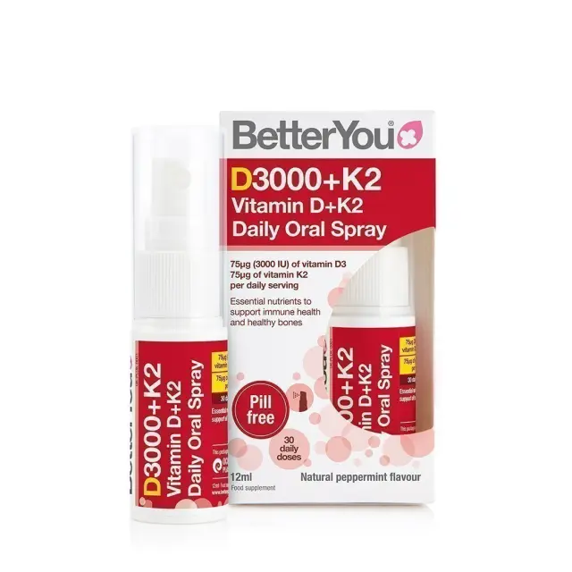BetterYou DLux+ Vitamin D+K2 Βιταμίνη για Ενίσχυση του Ανοσοποιητικού & την Υγεία των Οστών 3000iu 12ml