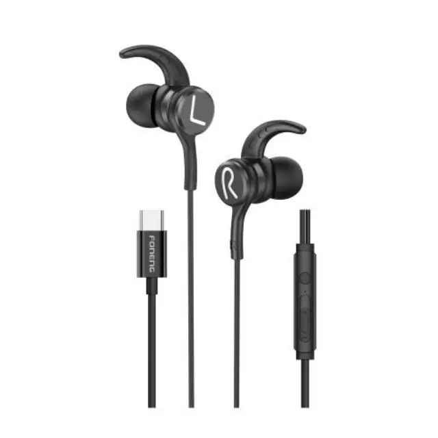 Hands Free Stereo Foneng T68 Heavy Bass Gaming USB C Μαύρο N68694