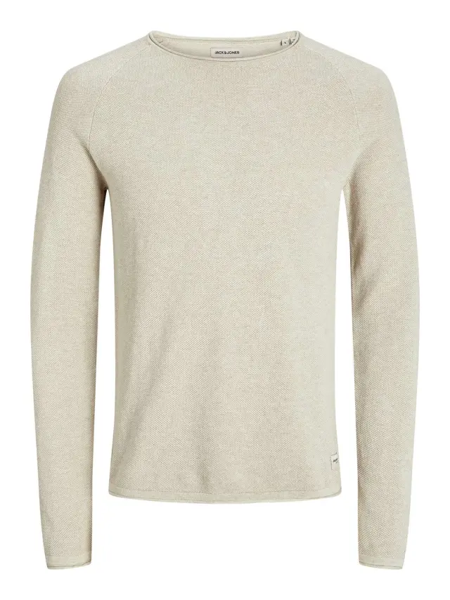 JJEHILL KNIT CREW NECK NOOS Oatmeal