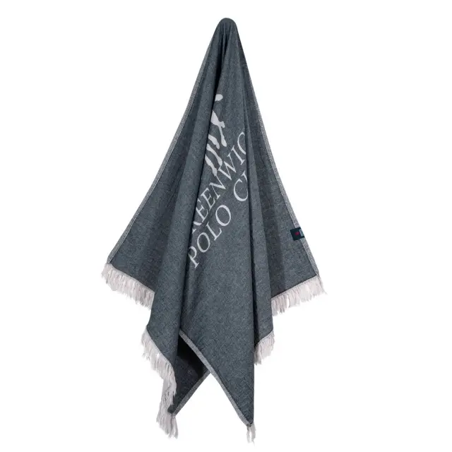 Πετσέτα-Παρεό Θαλάσσης 85x170 220gsm Greenwich Polo Club 3907 Ivory-Blue 100% βαμβακερό 2