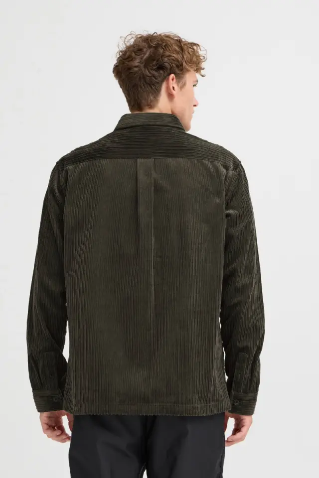 Casual Friday Ανδρικό NOR Κοτλέ Overshit – Khaki - XL 2