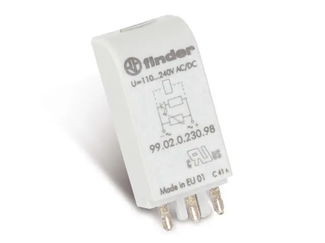 Module LED-ind.green+varistor 230VAC for 90.0X, 92.03, 94.0X, 95.0X (99.02.0.230.98)