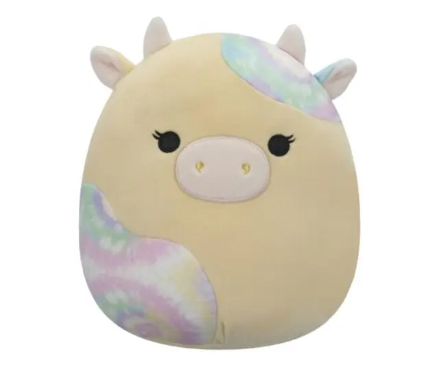 Squishmallows- Λούτρινο 19cm Rina the Yellow Cow with Tie Dye Spots / JWSQ4065-K (Jazwares)