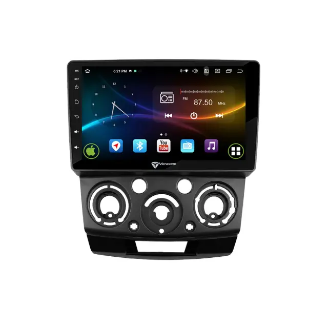 VenCore Οθόνη Multimedia Android 15 9" 9109A MTK6762 Octa-Core 2GB/32GB IPS με Πρόσοψη, CarPlay, Android Auto και Υποστήριξη Κάμερας Οπισθοπορείας AHD για Mazda BT50 2007-2012 – Μαύρη (3236-10007-0687B1) 2