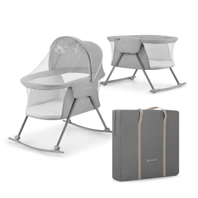 Kinderkraft Lovi Βρεφικό Λίκνο 3 σε 1 Grey