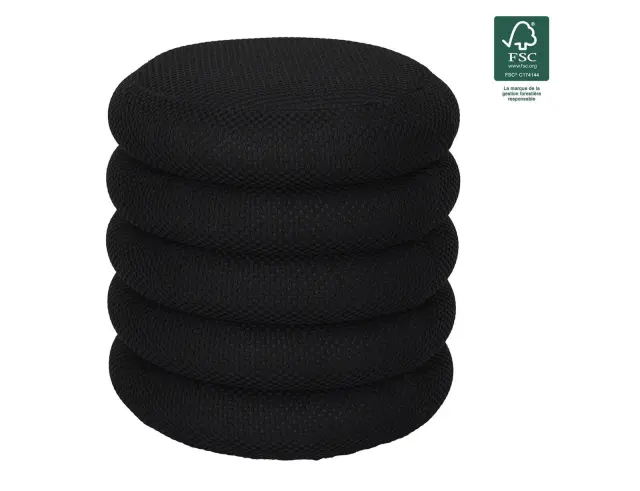Σκαμπό Atom Home Deco Factory με αποθηκευτικό χώρο και διαστάσεις 37x42cm - Black HD0426 3
