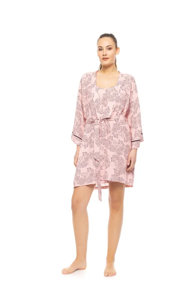 W1806 - Type - ROBE ROSE LEOPARD