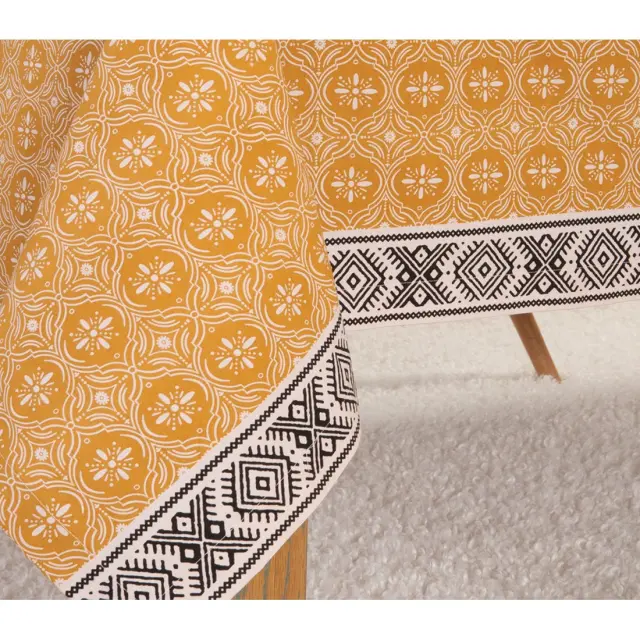 Τραπεζομάντηλο Αλέκιαστο Nef-Nef Jeneria Mustard 140x240 3