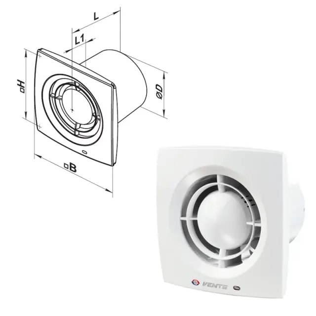 Ανεμιστήρας X1 Turbo IP 24 Λευκό Φ125mm 2