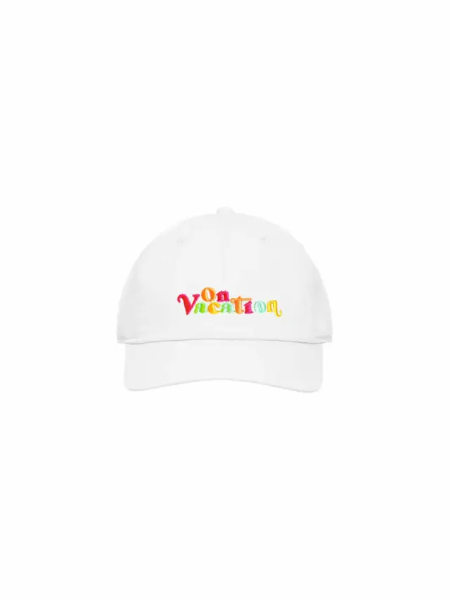 Enjoy white cap ON VACATION
