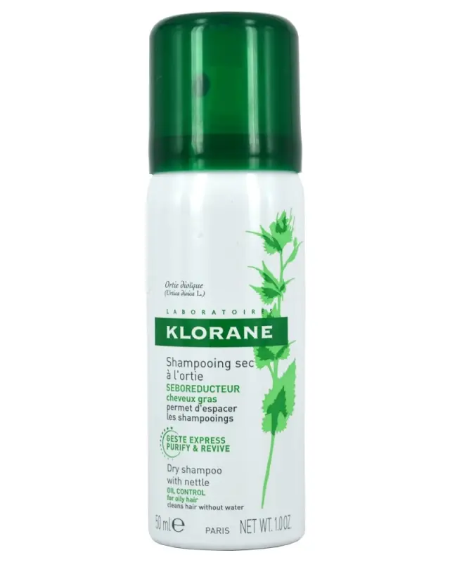 KLORANE Oil Control Dry Shampoo Ξηρό Σαπουάν με Τσουκνίδα & Βιταμίνη Ε για Λιπαρά Μαλλιά, 50ml