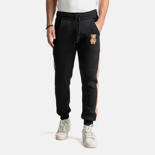 Φόρμα Noshame® μαύρη με τύπωμα και μπεζ λωρίδα - 612505 - XL 3