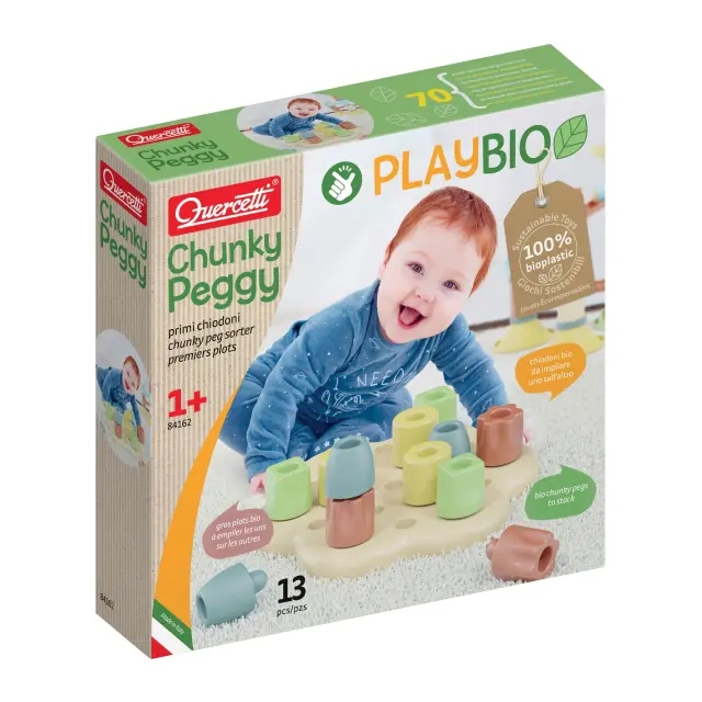 Quercetti Τουβλάκια Chunky Peggy PlayBio 13τμχ (1+ ετών) 84162