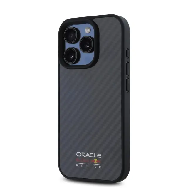 Red Bull Carbon Shiny Logo MagSafe Case for iPhone 16 Pro Max Black 2