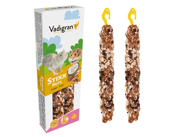 Vadigran Stixx Hamster & Rat Nuts Στικς με Ξηρούς Καρπούς για Χάμστερ & Ποντίκια 2τμχ 120gr 2