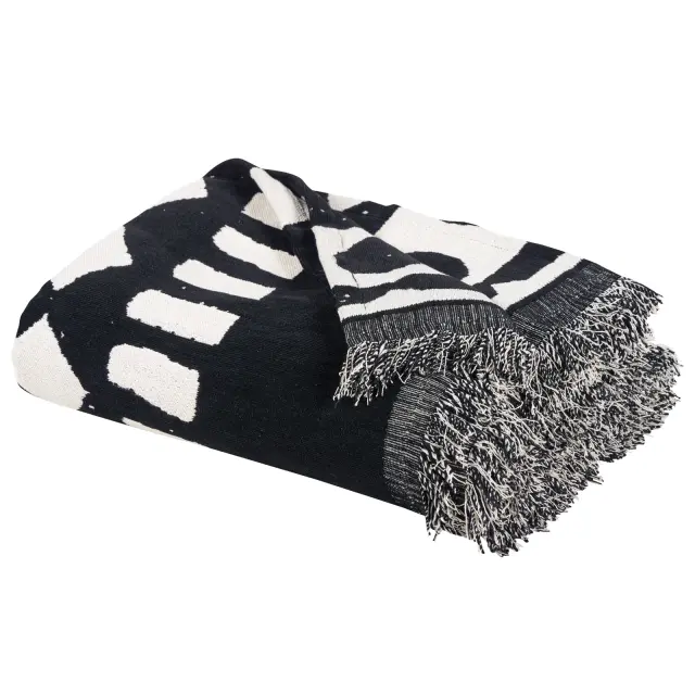 Ριχτάρι Διθέσιο 180x250 Das Home 0277 Black-Cream 100% Chenille 2