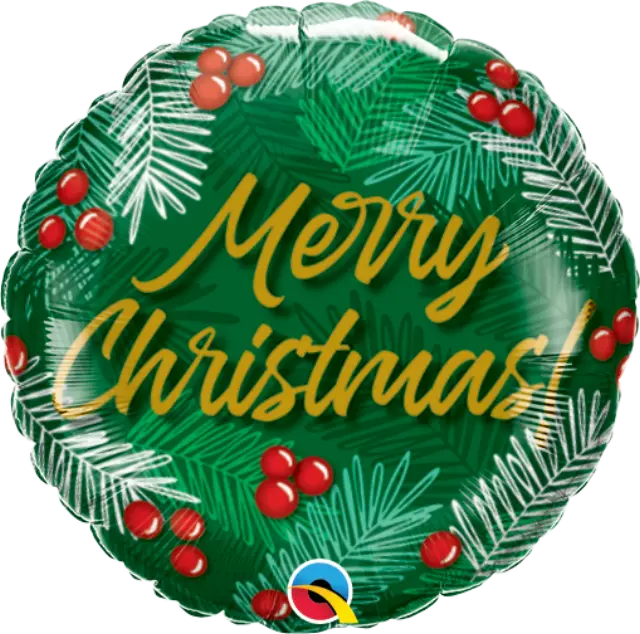 Μπαλόνι Φοιλ 18 Merry Christmas Greens & Berries 46εκ