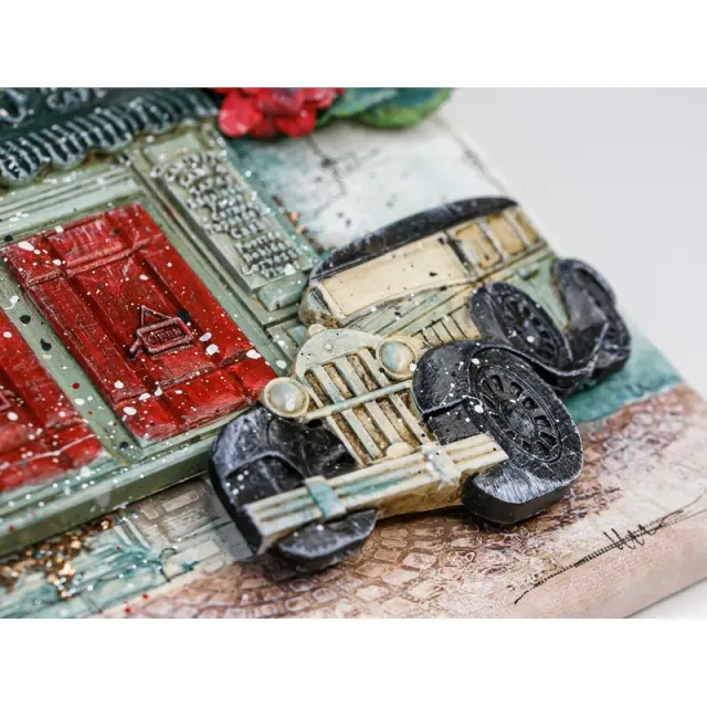 Καλούπι εύκαμπτο A4, 21x29cm, Stamperia, Desire, Vintage car 2