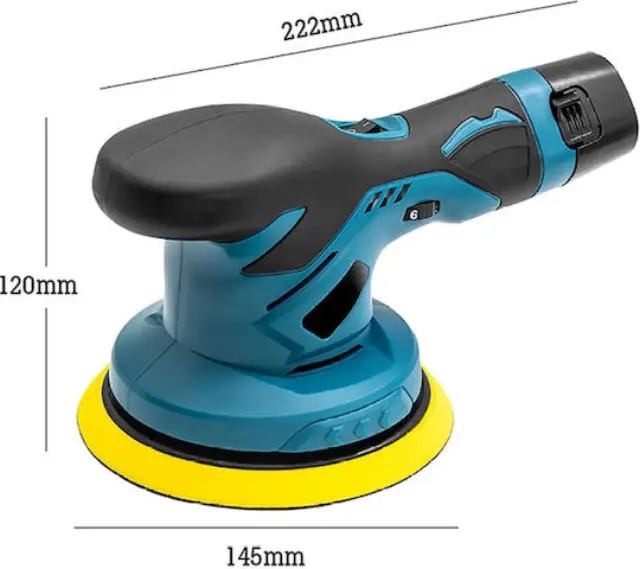 Έκκεντρος Αλοιφαδόρος 12V με Ταχύτητα 2500-5000rpm & Ρύθμιση Στροφών (HL18668-179) 3