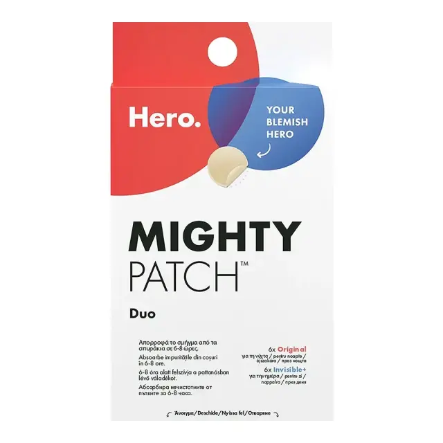 Hero. Mighty Patch Duo Anti-Pimple Επιθέματα για Σπυράκια, 12 τεμάχια