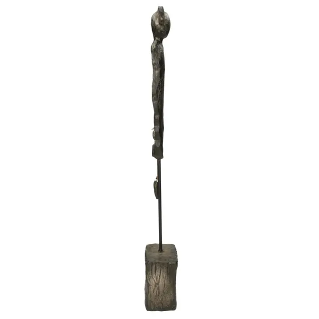 Διακοσμητικό Φιγούρα Μαύρο Polyresin 7.5x7.5x46.5cm 3