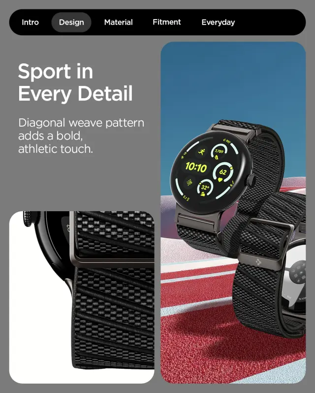 Spigen Lite Fit X V2, black - Google Pixel Watch 4/3/2/1 41mm 3