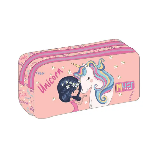 Must Κασετίνα Βαρελάκι 2 θήκες Girl & Unicorn (000587220)