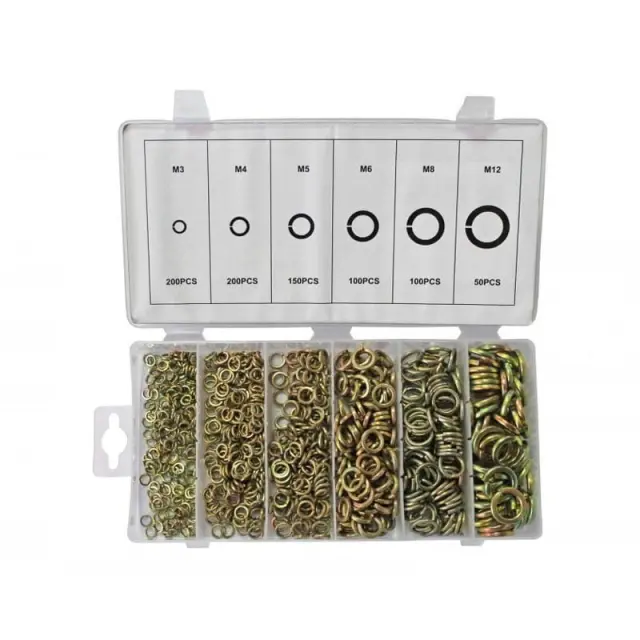 Σετ γκρόβερ γαλβανιζέ 800τμχ - Metric lock washer assortment Z692916