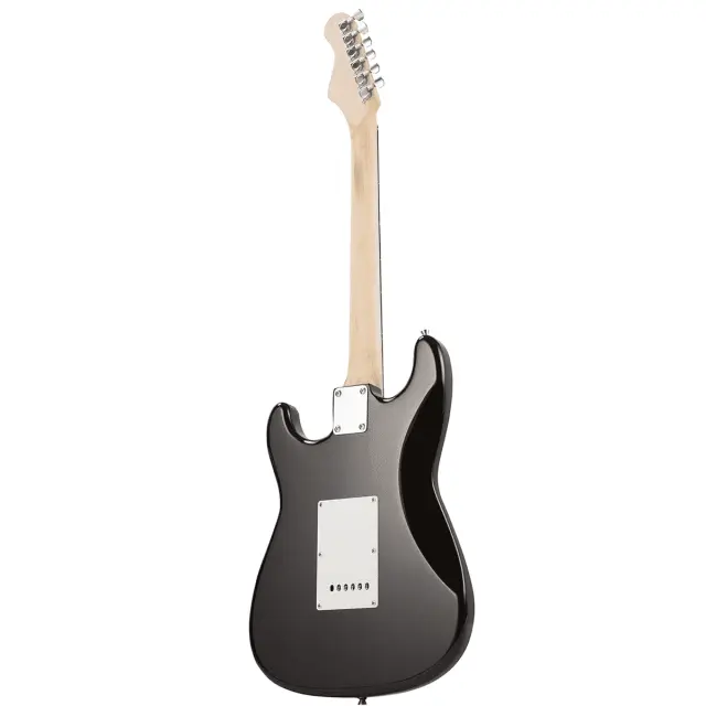 V-TONE EG 39 BK electric guitar 4/4 stratocaster 39” SSS cover strap jack-jack cable tuner picks strings tremolo arm hex keys set 3