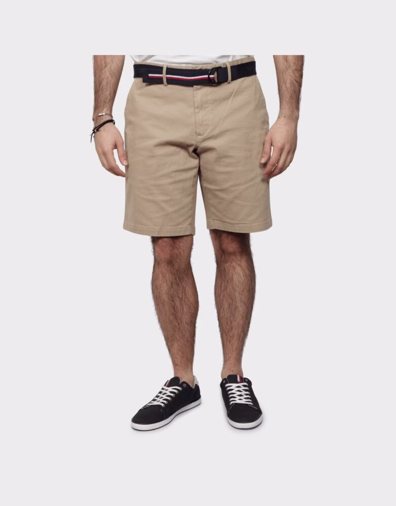 TOMMY HILFIGER Μπεζ Βερμούδα με Ζώνη Μπεζ