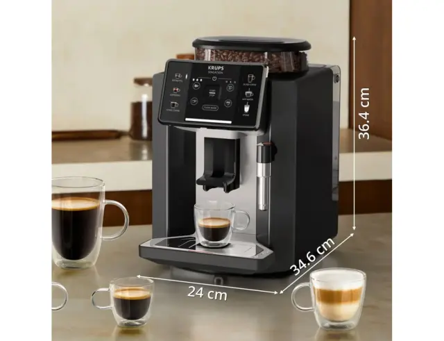 Αυτόματη Μηχανή Espresso Krups Sensation EA910A10 με ισχύ έως 1450W, χωρητικότητα δοχείου νερού 1.7L και πίεση 15 bar - Black EA910A10 3