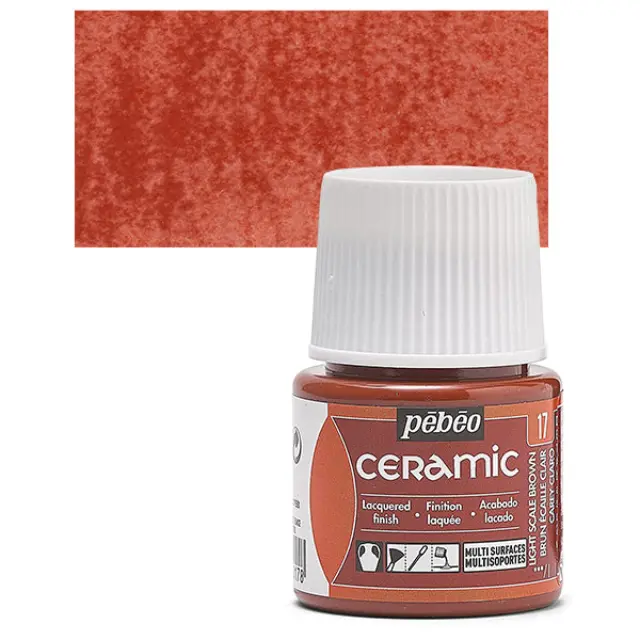 Pebeo Ceramic Καλυπτικό Σμάλτο - 17 Light Scale Brown - 45ml