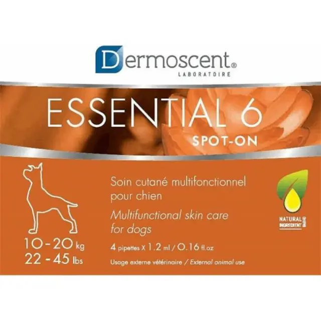 Dermoscent Essential 6 Spot On Θεραπεία για Δερματικές Παθήσεις για Σκύλο 4x1.2ml 10-20kg