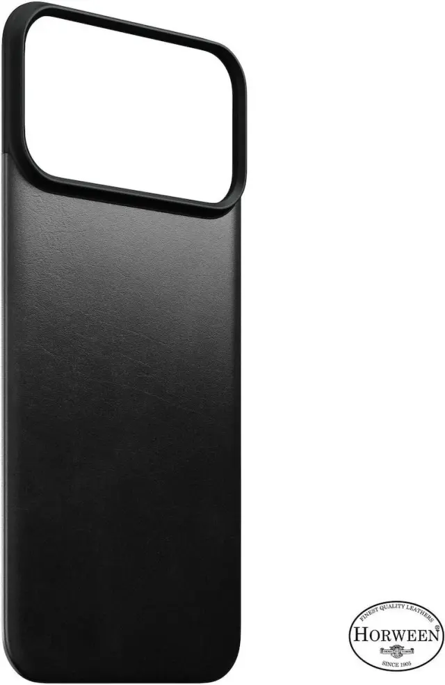 Nomad Magnetic Leather Back, black (Horween), Magsafe - iPhone 18 Pro Max