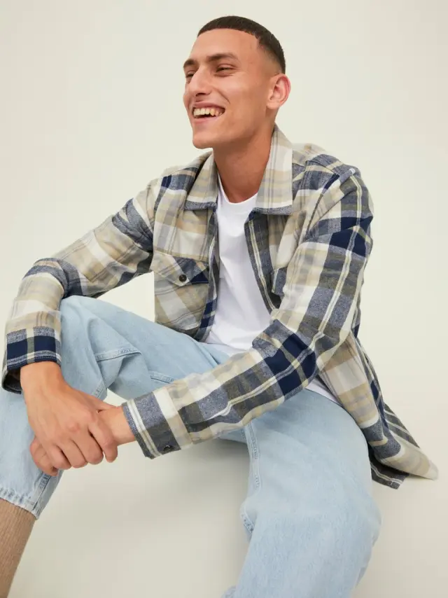 JJEJAY OVERSHIRT L/S SN grey melange 3
