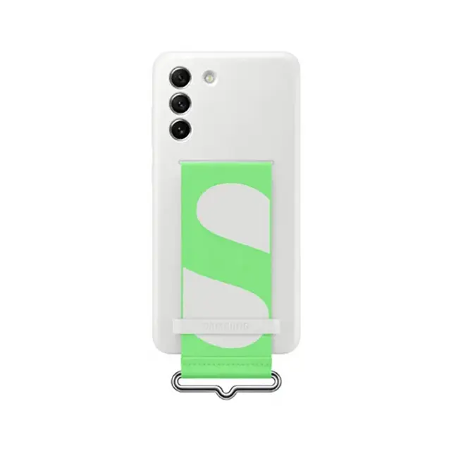 Θήκη Σιλικόνης Με Λουράκι Samsung EF-GG990 Silicone Strap Cover Για Galaxy S21 FE 5G White