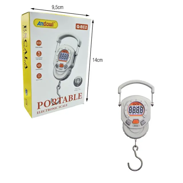 Andowl Ψηφιακή Φορητή Ζυγαριά Ανάρτησης Q-EC2 - Portable Electronic Scale 0751135 2