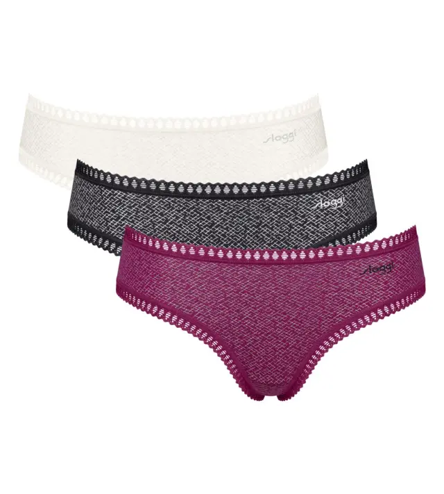 Sloggi Βαμβακερά Σλιπ Go Crush Hipster Limited Edition 3-Pack 2
