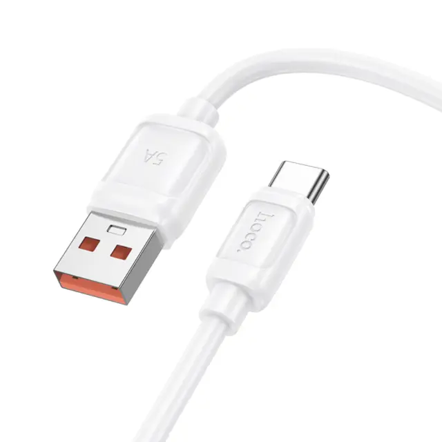 Καλώδιο Hoco X115 Surpass USB-A σε USB-C 100W 5A Λευκό 1m
