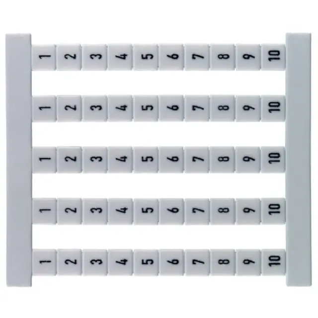 Dekafix, Terminal marker, 5 x 5 mm, Pitch in mm (P): 5.00 Weidmueller, white