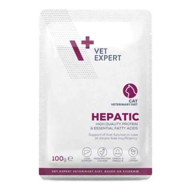 VET EXPERT Hepatic Chicken - wet cat food - 100g