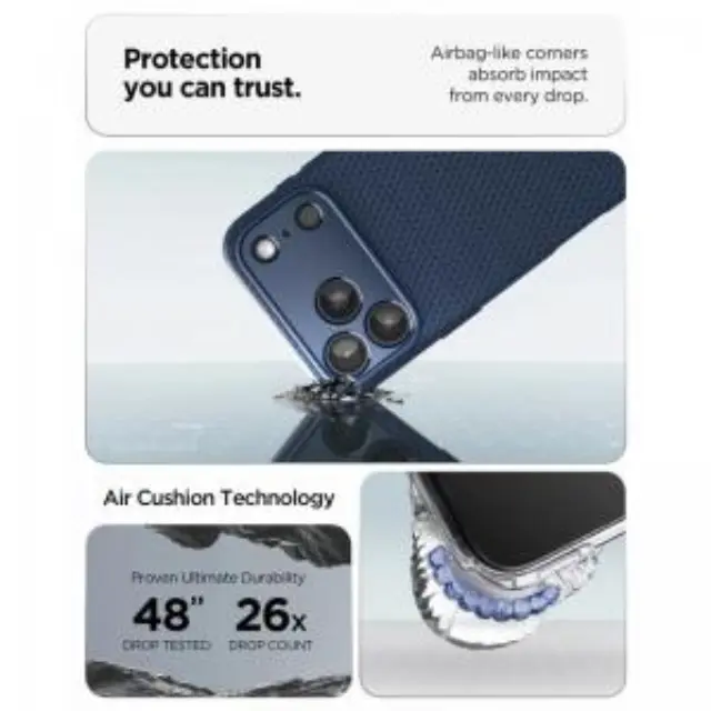 Θήκη Soft TPU Spigen Apple iPhone 18 Pro Max/ 17 Pro Max Liquid Air Σκούρο Μπλε N71777 2