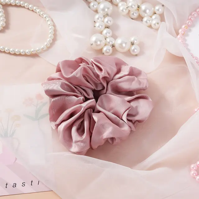 Sister Young LILU Σατινέ Λάστιχο Μαλλιών Scrunchie Ροζ 2
